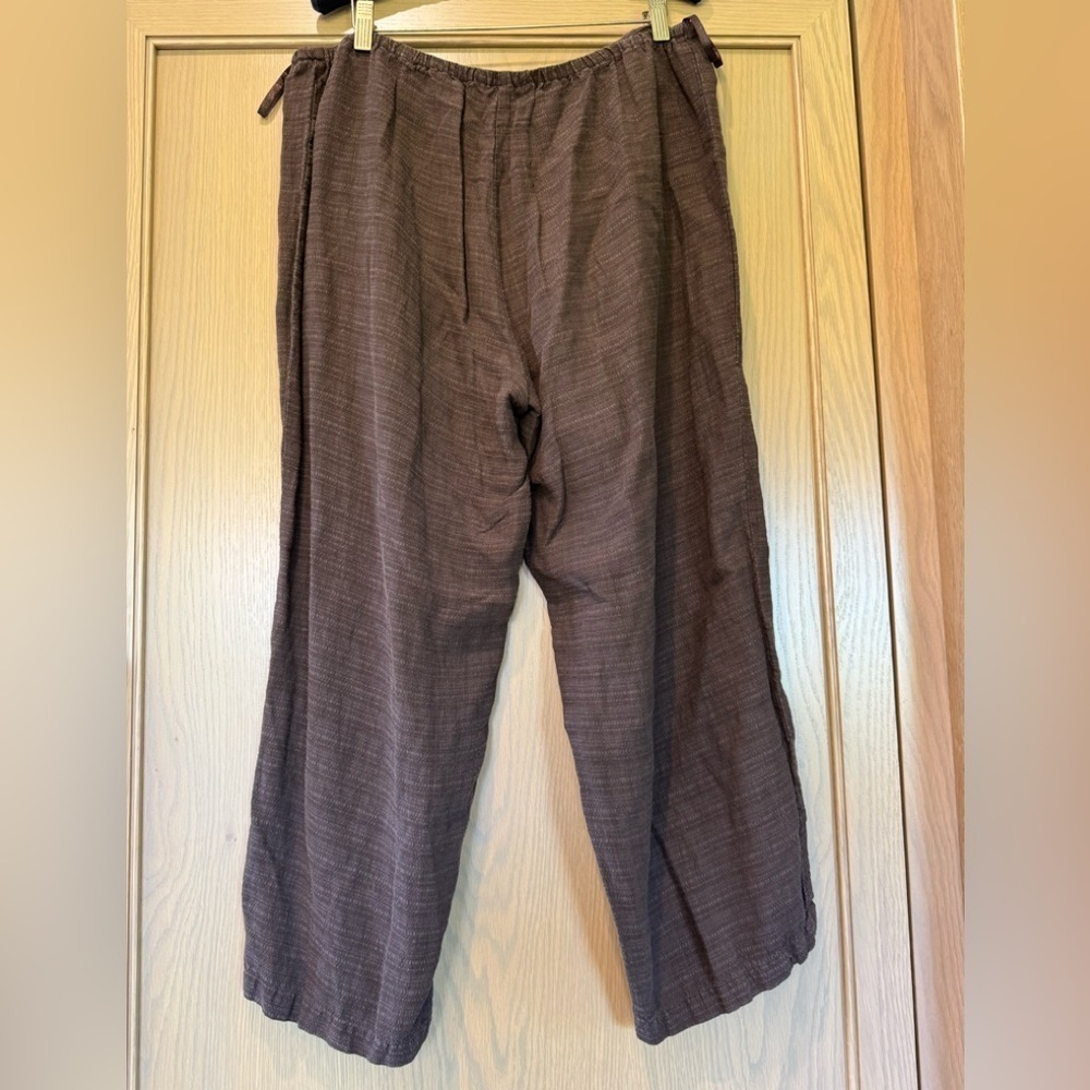 Eileen Fisher Brown Cropped Wide-Leg Pants - Picture 8 of 10